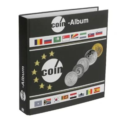 Abbildung von Safe, Designo, Album (4 Ringe) für Münzen inkl. 5 Blätter Designdruck Abm: 225x240x45 mm. pro Stk.