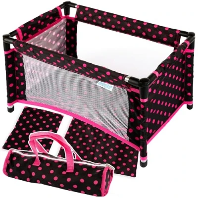 Abbildung von kinderplay Puppenbett Puppenreisebett Reisebett mit Tasche (123)