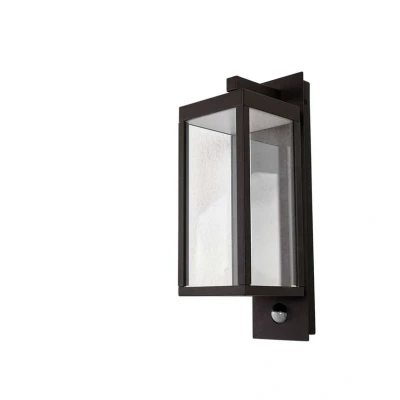 Abbildung von Lucande Außen Wandleuchte Ferdinand, LED Leuchtmittel fest verbaut, warmweiß, Modern, Aluminium, Glas, dunkelgrau, klar, 1 flammig, inkl.