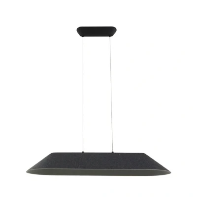 Abbildung von Lucande LED Pendelleuchte Naelle, schwarz/grau, Filz, 109cm