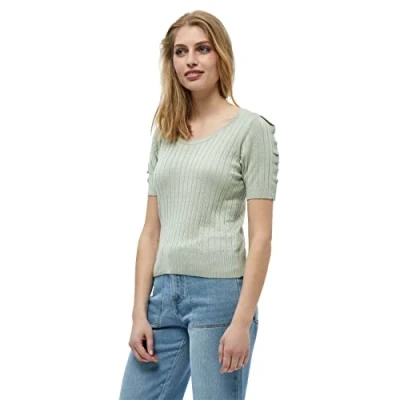 Abbildung von Desires ,Women&#039;s ,Geisha Rib Ruffle Blouse, 3073 DESERT SAGE ,XXL