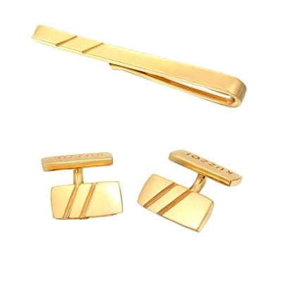 Abbildung von Kuzzoi Jewelry SET Classic Manschettenknopf goldcoloured, Herren, Größe: One Size, Gold coloured