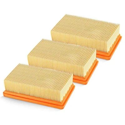 Abbildung von Isincer 3 Pack Karcher Staubsauger Filter für [MV4 MV5 MV6 WD4 WD5 WD6] Nass Trocken WD6 Flachfaltenfilter KFI 4410 Ersetzt 2.863 005.0