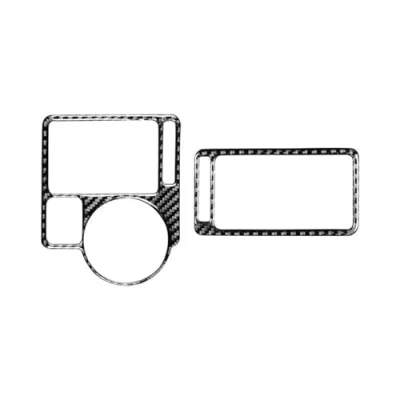 Abbildung von Auto Innenraum Für VW Golf 4 Jetta Bora MK4 R32 GTI 1999 2004 Dashboard Panel Klimaanlage Outlet Vent Abdeckung Carbon Faser Trim Interieur (Farbe : Side 2pcs LHD)