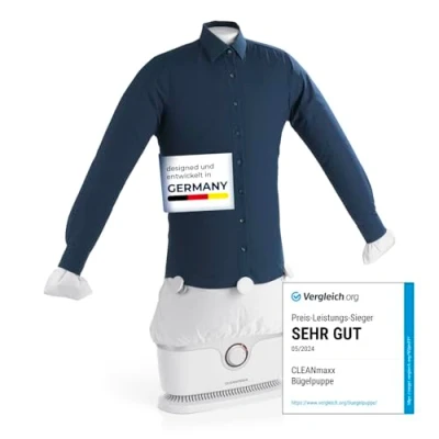 Abbildung von CLEANmaxx Bügelsystem Hemdenbügler PRO für Oberbekleidung, 1800 W, Bügler Hemden Blusen, Trocknen und in Minuten knitterfrei