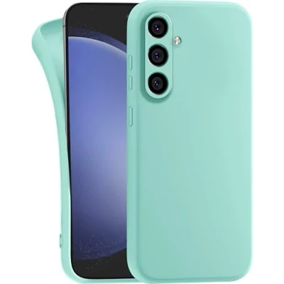 Abbildung von MyGadget Hülle für Samsung Galaxy S23 FE robuste Silikon Schutzhülle TPU Case Slim Silikonhülle Back Cover Kratzfest Handyhülle Matt Mintgrün