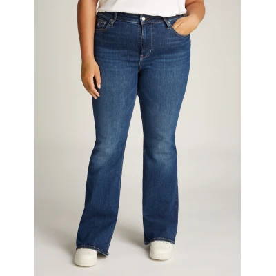 Abbildung von Tommy Jeans Sylvia Flared Jeans, Damen, Größe: 38x32, Denim dark