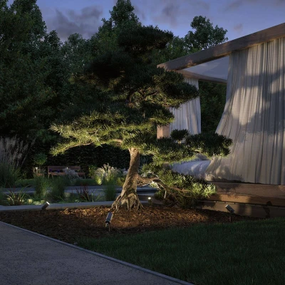 Abbildung von Paulmann LED Gartenstrahler &quot;Plug&amp;Shine&quot;, 1 flammig, Leuchtmittel Modul fest integriert, Modul, 7W IP65 230V 3000K Alu Grey