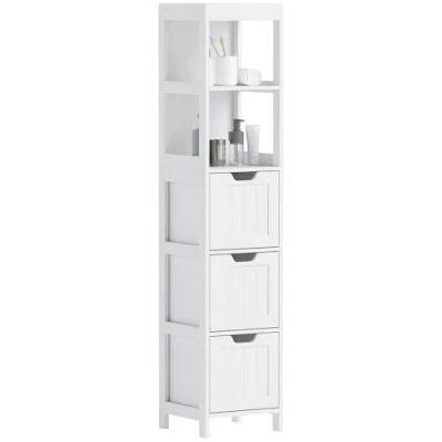 Abbildung von Badezimmerschrank Badschrank mit 2 offenen Fächern für Wohnzimmer
