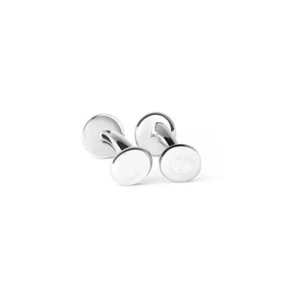 Abbildung von Davidoff Essentials MINI Round Manschettenknopf silvercoloured, Herren, Größe: One Size, Silver coloured