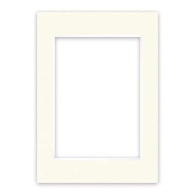Abbildung von nielsen Conservation Passepartout Karton 2,2 mm Außenformat 29,7x42 cm (DIN A3) für Bildformat 21x29,7 A4) Cremeweiß strukturierte Oberfläche
