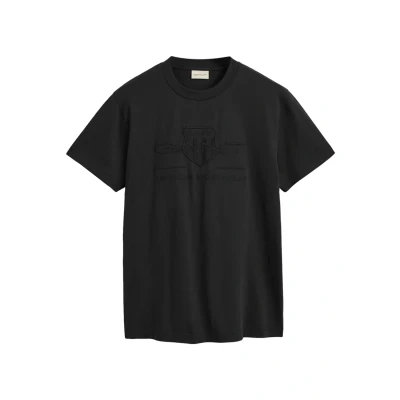 Abbildung von GANT Tonal Shield Tshirt basic, Herren, Größe: XXL, Schwarz