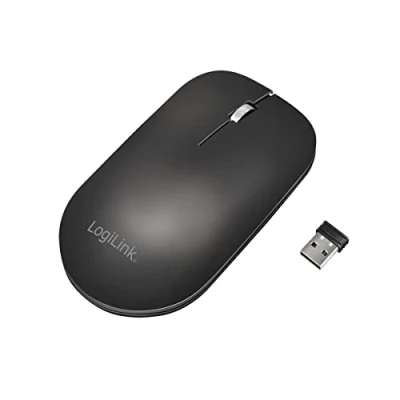 Abbildung von LogiLink Kabellose Funk Maus (2,4 GHz) mit 1000 DPI, Schwarz