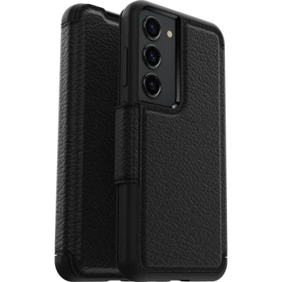 Abbildung von Otterbox Strada Leren Book Hülle Schwarz Samsung Galaxy S23