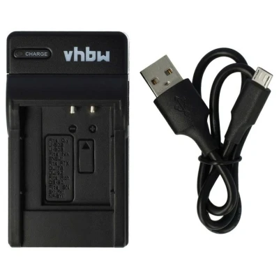 Abbildung von vhbw USB Ladegerät kompatibel mit Olympus Tough TG 5 Kamera Camcorder Akku Ladeschale, Ladekontrollanzeige