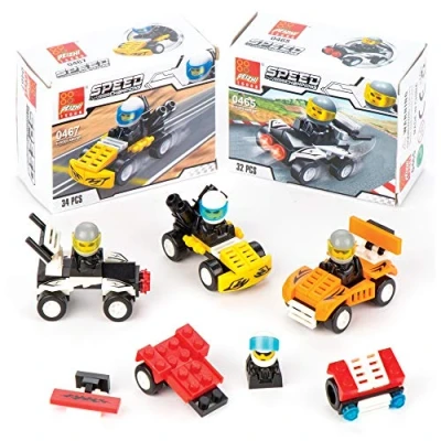 Abbildung von Baker Ross AV342 Bausatz für Spielzeug Rennauto Vorteilspack 4 Stück, verschiedene Varianten