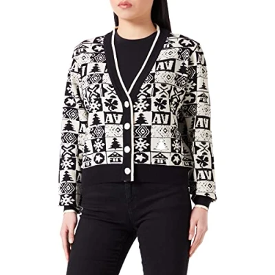 Abbildung von faina Damen Cardigan, Schwarz, M/L