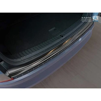 Abbildung von Schwarz Edelstahl Heckstoßstangenschutz kompatibel mit Skoda Kodiaq 2017 2021 &amp; FL Inkl. RS Scout