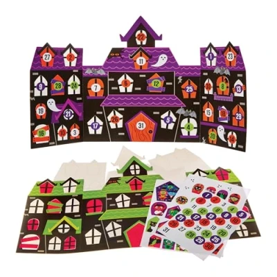 Abbildung von Baker Ross FN297 Spukhaus Countdown Sets 2er Pack, Halloween Adventskalender, Basteleien für Kinder