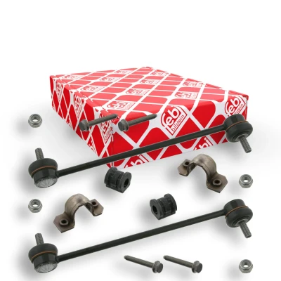 Abbildung von FEBI BILSTEIN 37076 Reparatursatz, Stabilisatorlager Vorderachse mit Koppelstange VOLKSWAGEN: Polo IV Schrägheck, V Schrägheck