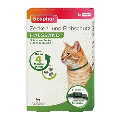 Abbildung von Beaphar Flohhalsband Zecken &amp; Flohschutz Halsband für Katzen, Blei