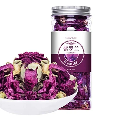 Abbildung von Chinesischer Kräutertee Blumen Früchtetee Rosentee Konservierte goldene Seidenchrysantheme Abgefüllt Neuer Dufttee Gesundheitswesen Blumentee Gesundes grünes Essen (25g Violet)