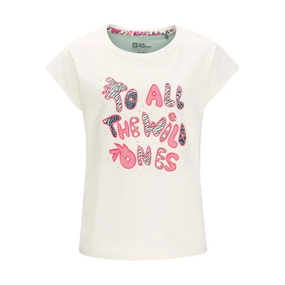 Abbildung von Jack Wolfskin Villi T G Tshirt print für Kinder, Größe: 104, Egret