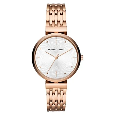 Abbildung von Armani Exchange Uhr für Herren , Chronographenwerk, 44mm Silbernes Edelstahlgehäuse mit Edelstahlarmband, AX2600