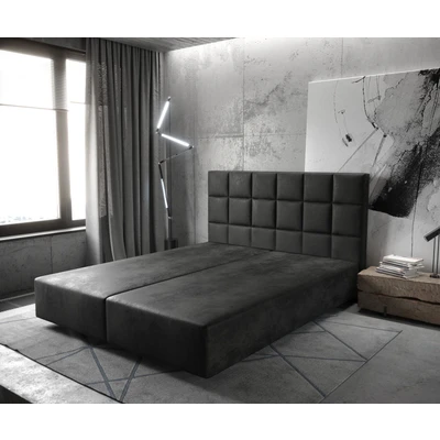 Abbildung von DELIFE Boxspringbett Dream Fine, Mikrofaser Anthrazit Vintage 180x200 cm
