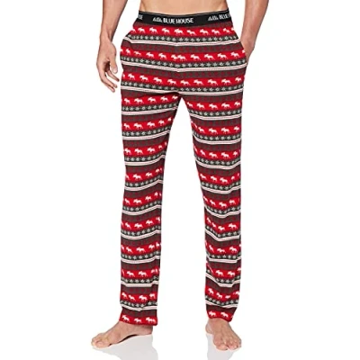 Abbildung von Hatley Damen Bear Family Pyjamas Zweiteiliger Schlafanzug, Rot (M Jersey Pyjama Pants Fair Isle Moose 600), X Large