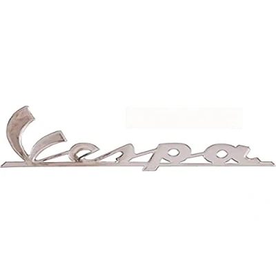 Abbildung von Emblem/Schriftzug Vespa für Seitenhaube PX 80 200 selbstklebend 150x50mm