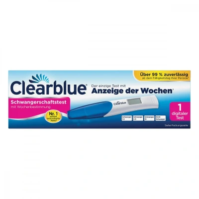 Abbildung von Clearblue Schwangerschaftstest mit Wochenbestimmung