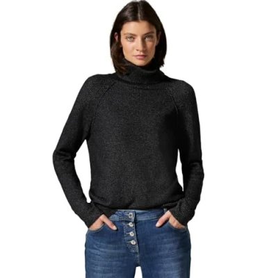 Abbildung von Cecil Rollkragenp Strickpullover, Damen, Größe: XXL, Schwarz