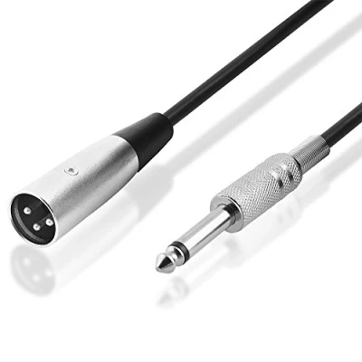 Abbildung von BestPlug 5 Meter Audio Kabel Aux in Out, 6,3mm Stereo Klinke Stecker auf XLR Mikrofon Stecker, Schwarz