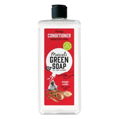 Abbildung von Marcel&#039;s Green Soap Caring Conditioner Argan &amp; Oudh Pflegespülung 100% Recycelter Kunststoff 98% Natürliche Formel Vegan Mircoplastikfrei 300 ml