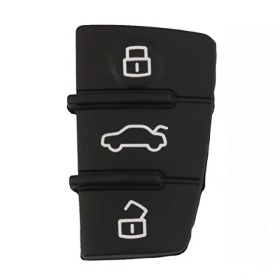 Abbildung von Cutefly 3 Tasten Gummi Pad Ersatz Fuer Audi A3 A4 A5 A6 A8 Fernschluesselfall