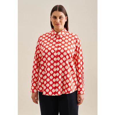 Abbildung von Seidensticker Schwarze ROSE Hemdbluse, Damen, Größe: 48, Red