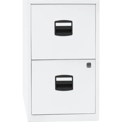 Abbildung von Bisley Home Hängeregistraturschrank PFA, 2 HR Schubladen, Metall, 696 Verkehrsweiß, 40 x 41.3 67.2 cm