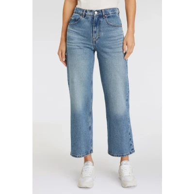 Abbildung von BOSS ORANGE High Waist Jeans &quot;Ruth Rise Hochbund Premium Denim Jeans&quot;, mit Leder Badge