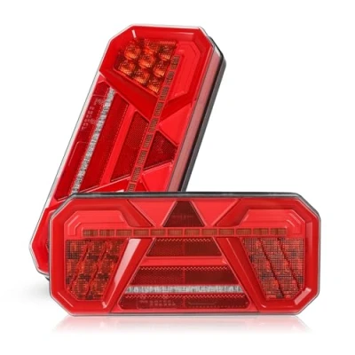 Abbildung von Yuanjoy LED Anhänger Rücklicht Set, 1030 V Universal Rücklicht, IP67 Wasserdicht Multifunktionales Beleuchtungs Rücklichten mit Brems/Blinker/Position/Rückfahr/Nebel/Kennzeichenbeleuchtung