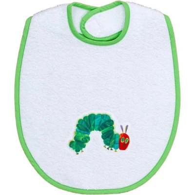 Abbildung von Smithy Baby Lätzchen mit Raupe Nimmersatt Motiv hochwertiger Babylatz praktischem Klettverschluss für Jungen und Mädchen, 0 24 Monaten