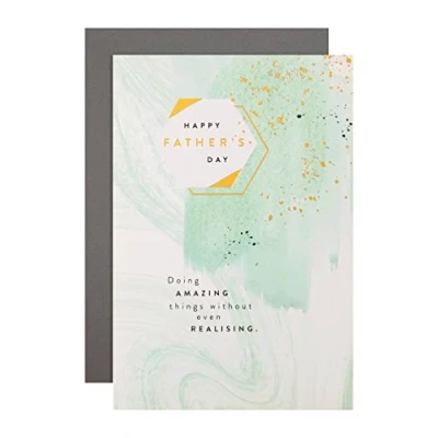 Abbildung von Hallmark Vatertagskarte klassisches textbasiertes Aquarell Design
