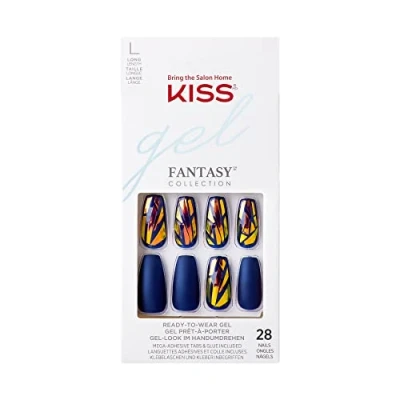 Abbildung von KISS GLAM FANTASY COLLECTION Catch My Vibe Special FX Gelnägel inklusive 28 Kunstnägel, Nagelkleber, Nagelfeile und Maniküre Stift