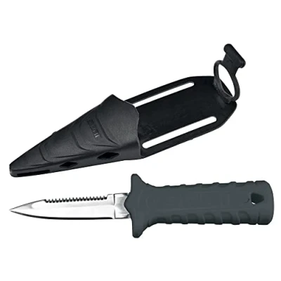 Abbildung von Seac Samurai, Tauchermesser für das Speerfischen und Tauchen, Unterwasserdolch mit Klettband