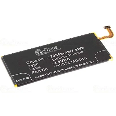 Abbildung von cellePhone Akku Li Polymer kompatibel mit Huawei Ascend G6 G7 G610 G620 G630 P6 P7 Mini (Ersatz für HB3742A0EBC)
