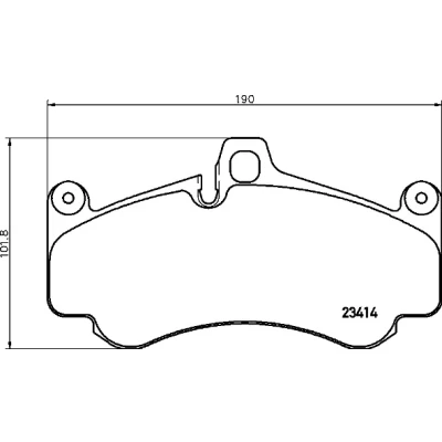 Abbildung von BREMBO P 65 032 Bremsbelagsatz für Verschleißwarnanzeiger vorbereitet ohne Zubehör, mit Ausgleichsgewichten PORSCHE: 911 Coupe, Cabrio
