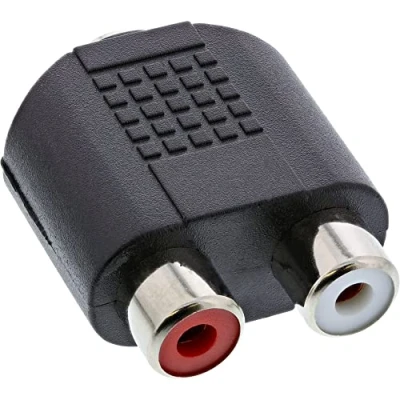 Abbildung von InLine 99346 Audio Adapter, 3,5mm Klinke Buchse Stereo an 2x Cinch