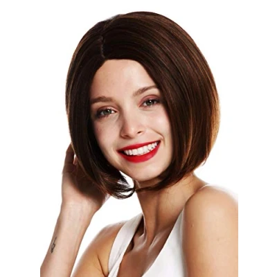Abbildung von WIG ME UP VK 29 2T30 Perücke Damenperücke kurz Bob Longbob Scheitel glatt Kastanie Braun Mix