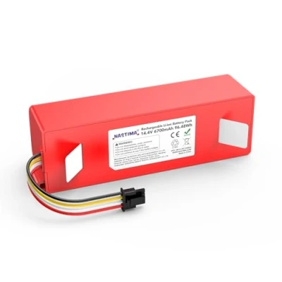 Abbildung von NASTIMA 14,4V 6700mAh 96,48Wh Li Ion Akku Kompatibel mit Xiaomi Roborock S50 S51 S52 S53 S55 S502 S5 Max S6 S7; T6 61 65 Vollständige Serie, Mijia 1st and 2nd Generation Ersatzakku BMS