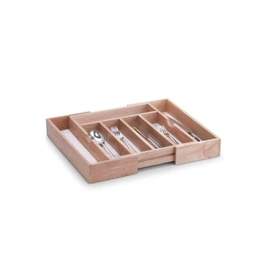 Abbildung von Zeller Present Besteckkasten, ausziehbar, Gummibaumholz